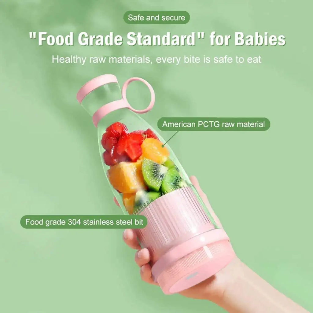 6-Blade Portable Juicer Cup 380ml USB Rechargeable