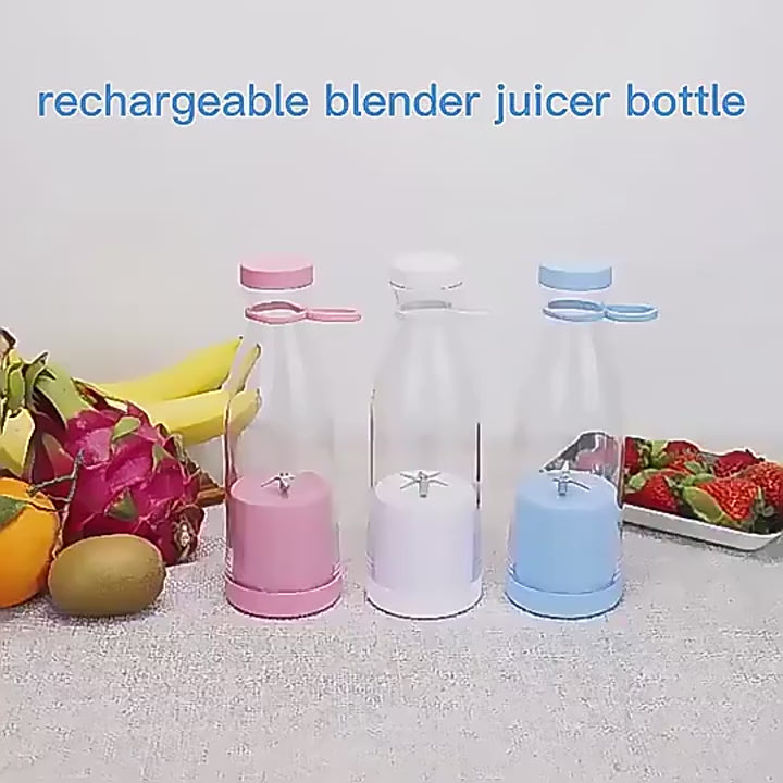 6-Blade Portable Juicer Cup 380ml USB Rechargeable